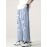 Cotton Blend Ripped Jeans for Adults - Casual Straight-Leg Cropped Pants with Distressed Detail, Non-Stretch Solid Color Summer Denim, Korean Style Hip Hop Fashion