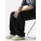 Men's Loose Gradient Color Denim Trousers With Pockets, Causal Drawstring Cotton Blend Jeans For Outdoor Activities