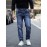 ESDVQ Men's Vintage-Inspired Embroidered Stretch Jeans - Slim Fit, Cotton Blend Denim with Pockets