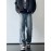Men'S Casual Denim Jeans with Ripped Details, Mid Waist Regular Fit Non-Stretch Solid Color Jeans with Pockets, Zipper Fly All-Season Cotton Blend Denim for Outdoor Weekend Activities