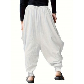 Men's Casual Haren Pants, Relaxed Fit, Solid Color