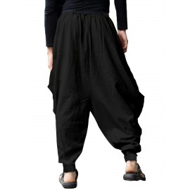 Men's Casual Haren Pants, Relaxed Fit, Solid Color