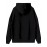 Men's Polyester Hooded Sweatshirt with Geometric Leaf Applique, Sports Style Active Hoodie with Slight Stretch, Regular Fit Knit Fabric Pullover - Casual Hip Hop Streetwear