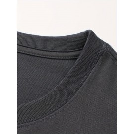 Men's Casual Cotton Long Sleeve T-Shirt - Crew Neck, Loose Fit, Spring & Fall Collection